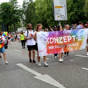 Konzept-e Banner auf dem CSD 2024